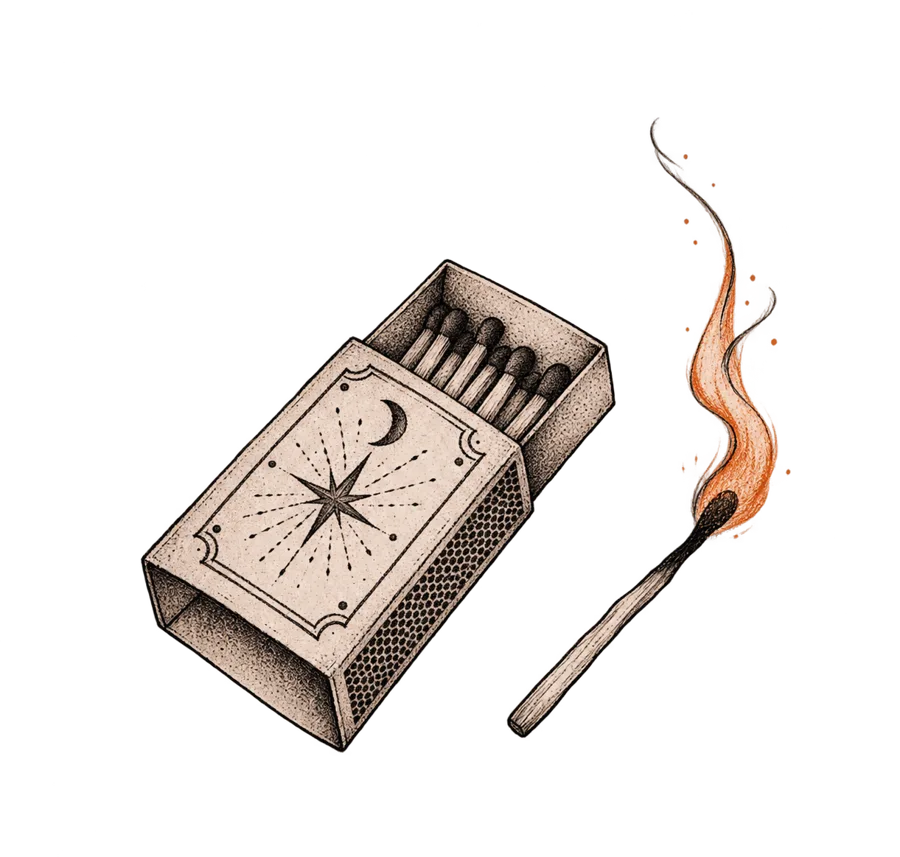 Last match tattoo flash design